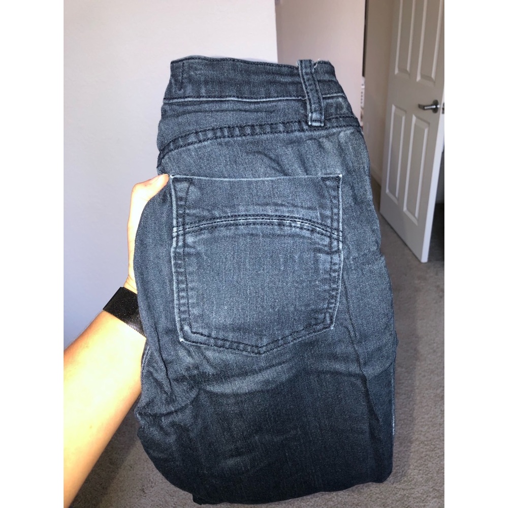 Free People High Rise Stretch Skinny Jeans Dark